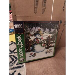 Springbok Western Snowman 1000 pc Puzzle 2020 Holiday Christmas factory sealed